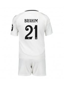 Billige Real Madrid Brahim Diaz #21 Hjemmedraktsett Barn 2024-25 Kortermet (+ Korte bukser)